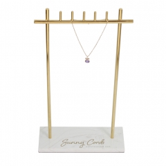 Polished Gold Marble Neck Display Stand