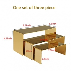 Three-Piece Gold Stand for Bag and Shoe Collection