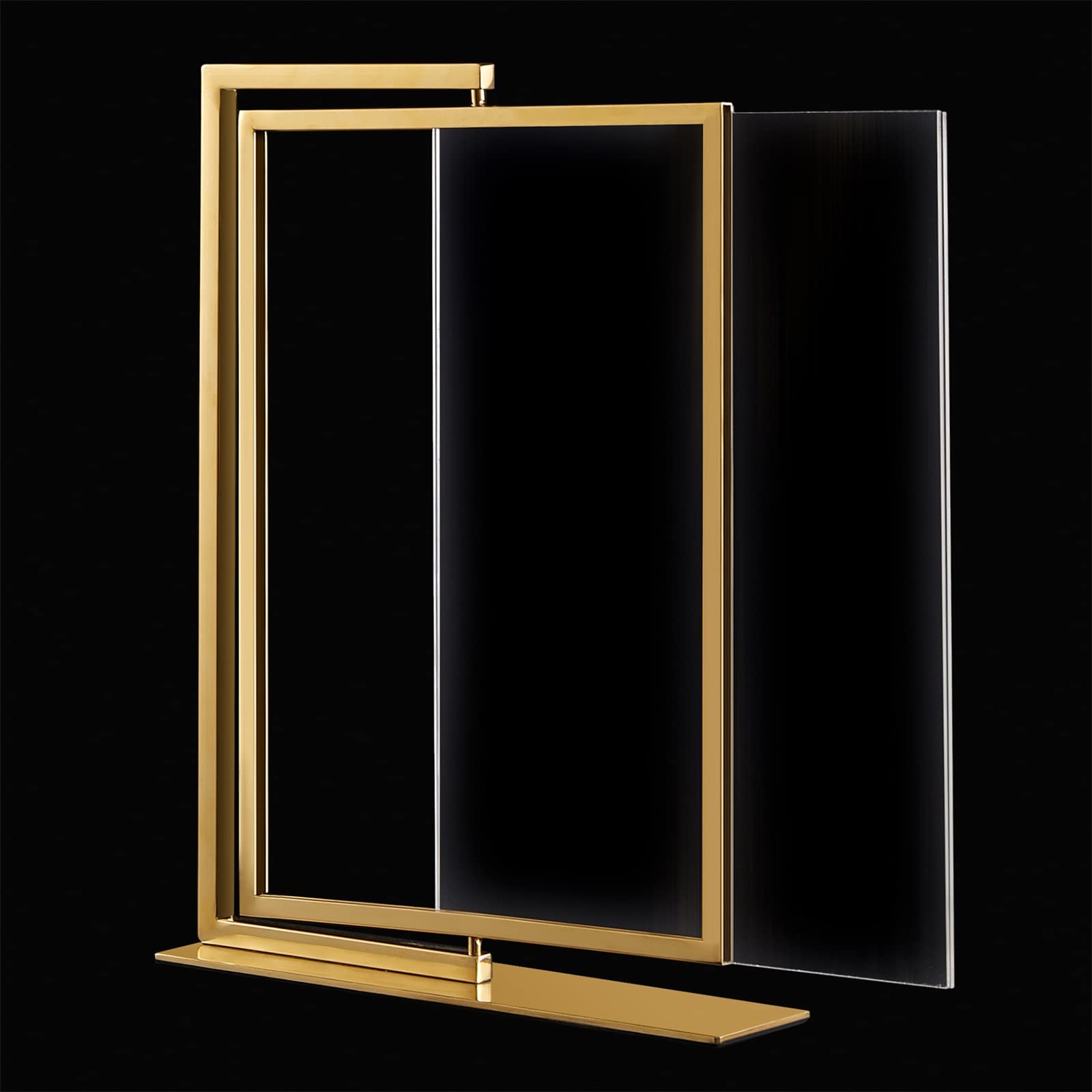Golden Rotating Poster Stand