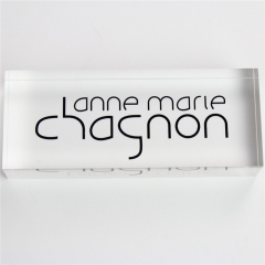 Custom Clear Acrylic Logo Block