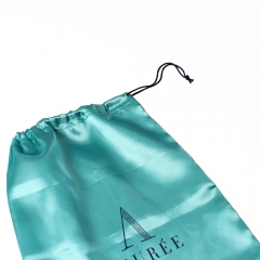 Custom Drawstring Satin Shoe Bag With Logo Printed