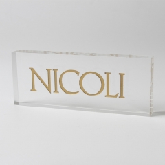 Custom Acrylic Engraved Logo Block