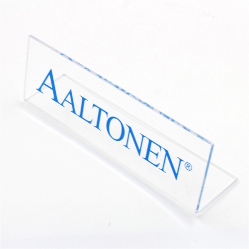 Bent Plexiglass Nameplate