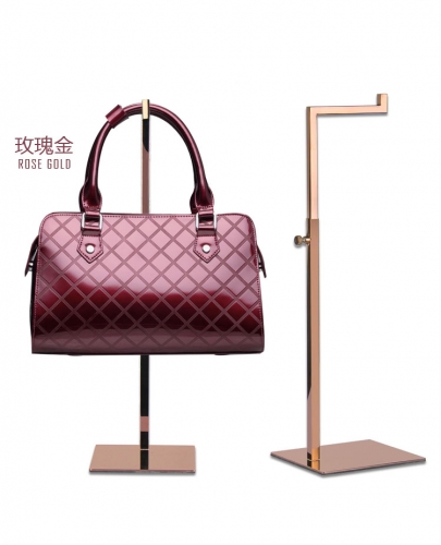 Polished Rose Gold Handbag Display Stand