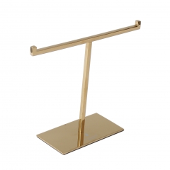 Polished Gold T-Bar Jewelry Display Stand