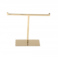 Polished Gold T-Bar Jewelry Display Stand