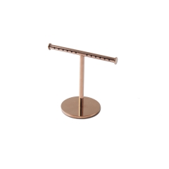 Polished Rose Gold T-Bar Bracelet Stand