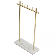 Polished Gold Marble Neck Display Stand