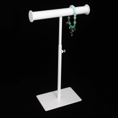 White T Bar Jewelry Display Stand