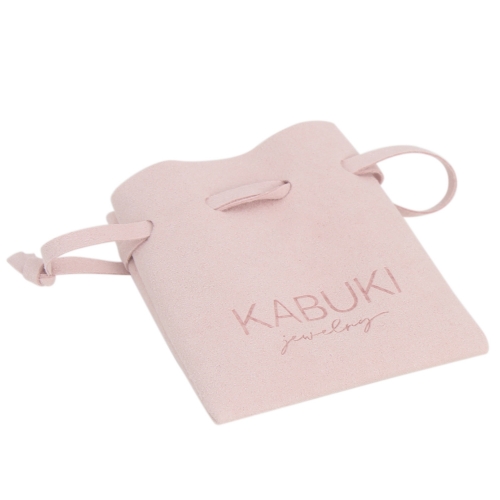 Custom Pink Jewelry Pouch with Logo