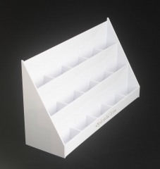 White Acrylic Earring Display Cards Stand