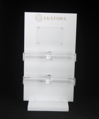 White Acrylic T-bar Jewelry Stand