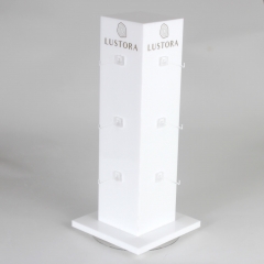 White Acrylic Jewellery Rotating Stand