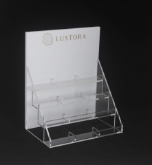 White Acrylic Earring Display Cards Stand