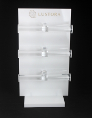 White Acrylic T-bar Jewelry Stand