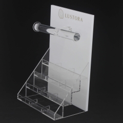 White Acrylic Earring Display Cards Stand