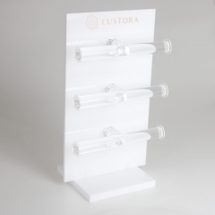 White Acrylic T-bar Jewelry Stand