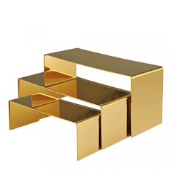 Three-Piece Gold Stand for Bag and Shoe Collection