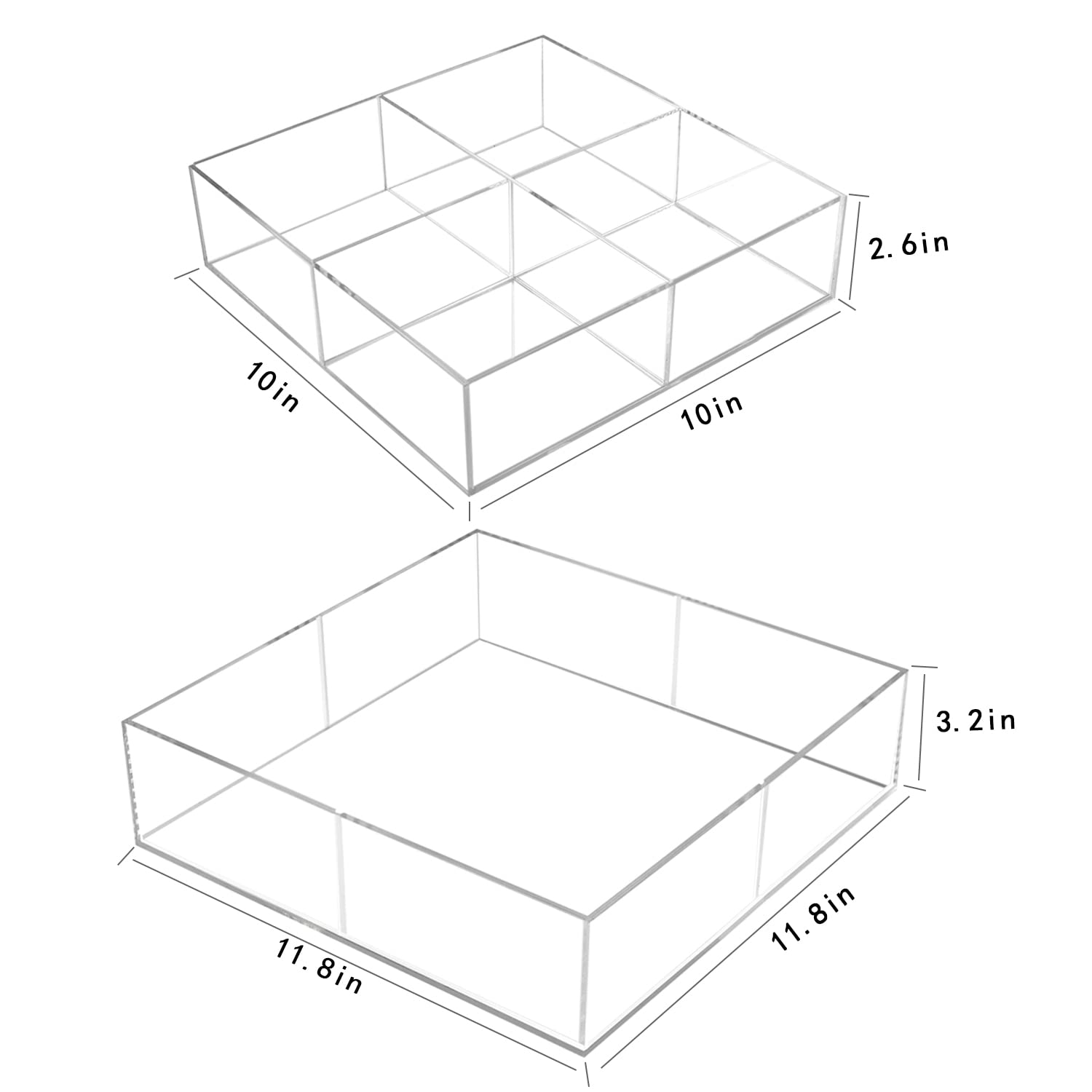 Transparent Acrylic Tray 