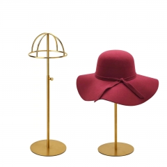 Golden Hat Rack: Stylish Display Stand for Hats and Caps