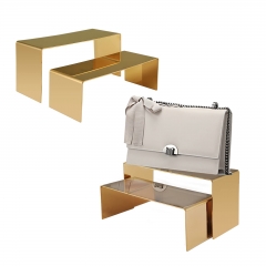 Two-Piece Gold Stand for Bag and Shoe Collection