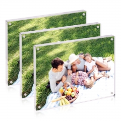 Triplex Magnetic Acrylic Photo Frames - Showcase Your Memories in Style