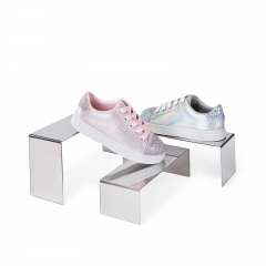 Showcase Your Shoes in Style with Our Silver Shoe Display Stand